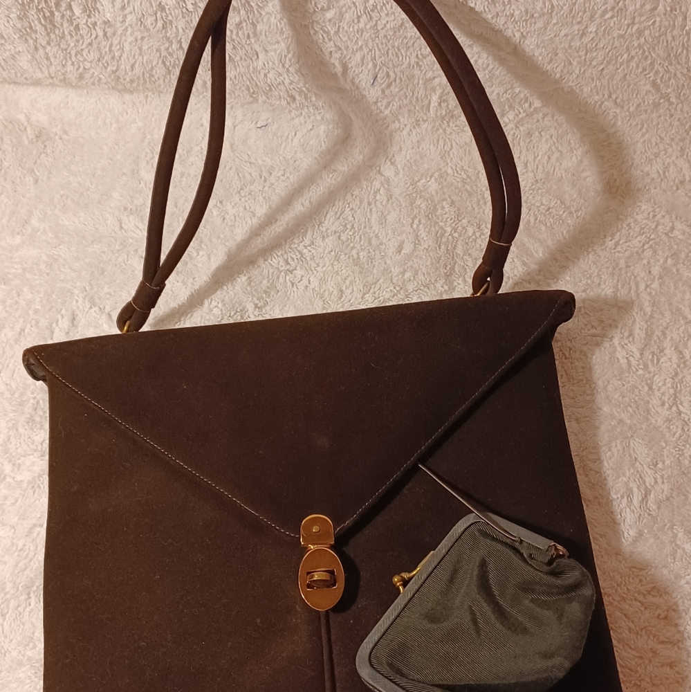 Vintage, brown suede bag